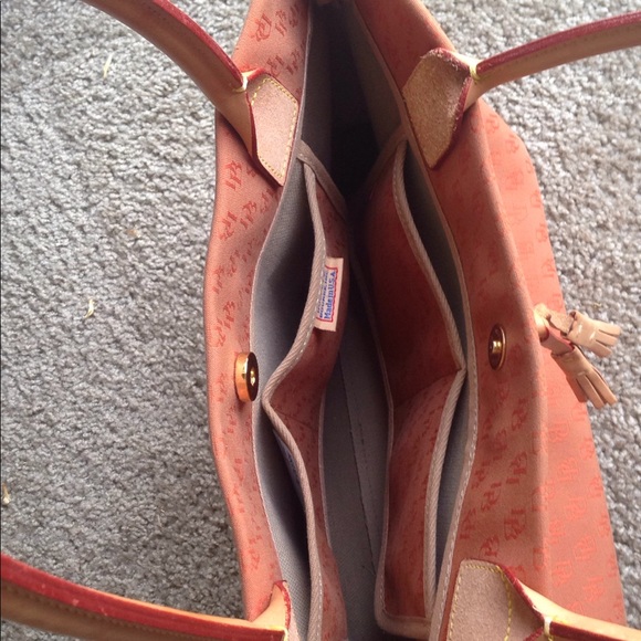 Dooney and Bourke Canvas And Pebble Leather XLTote - Picture 3 of 8
